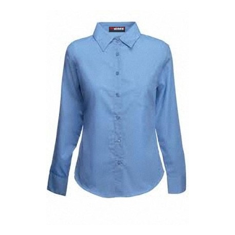 Blusa en Tela Oxford Manga Larga